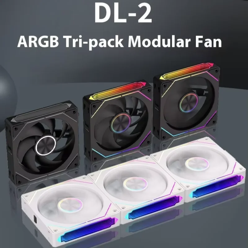 

Вентилятор корпуса 12 В/4 контакта ШИМ 5 В 3-контактный ARGB освещение Объем воздуха 58,36 куб. футов в минуту Скорость вентилятора 800-2000 об/мин 120 мм Вентилятор