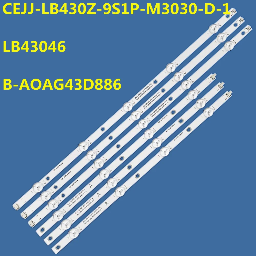 LED Backlight Strip For LB43046 CEJJ-LB430Z-9S1P-M3030-F-2 43PFS5801 43PFS5803/12 43PFS5813 43PFS5823/12 TPT430H3-DUYSHA.G