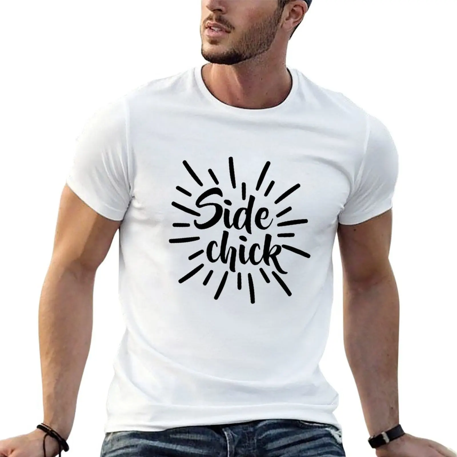 

Side chick T-Shirt t shirts for man graphic funny cotton tshirt 100% t shirts for man cotton soft T-shirt