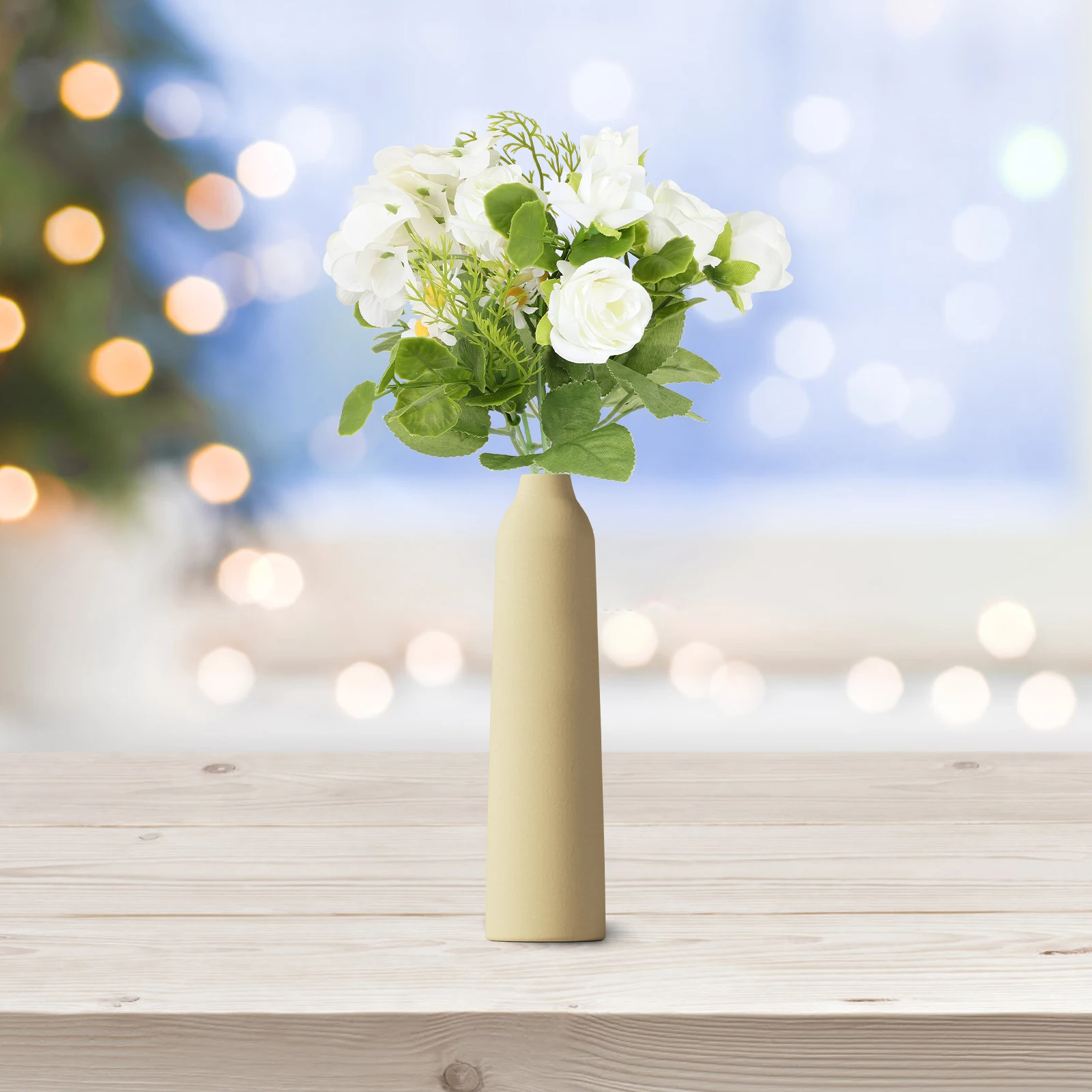 

Simulation Flower Bouquet Vivid Long-Lasting Artificial Arrangement for Room Table Decor Wedding Party Home Garden Adorn