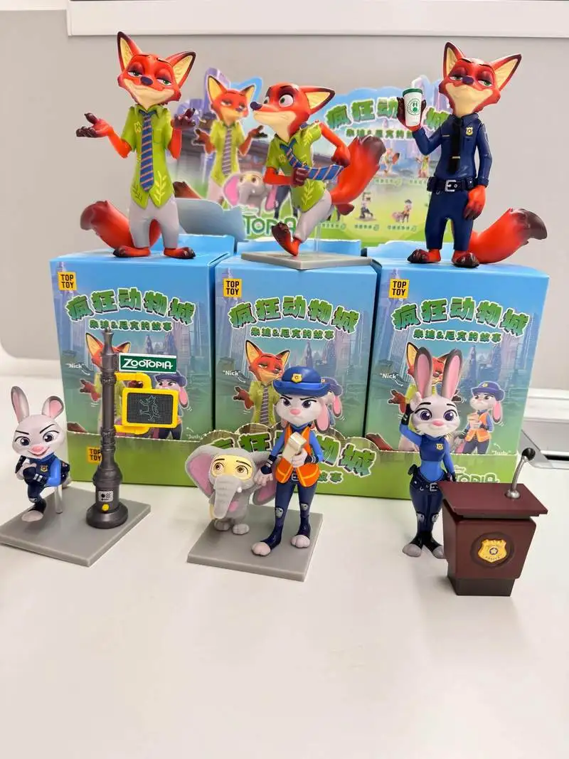 

Набор слепых коробок Zootopia, модные игровые куклы с Джуди и Ником, коллекция ручной работы, подарок для любителей игрушек и хобби