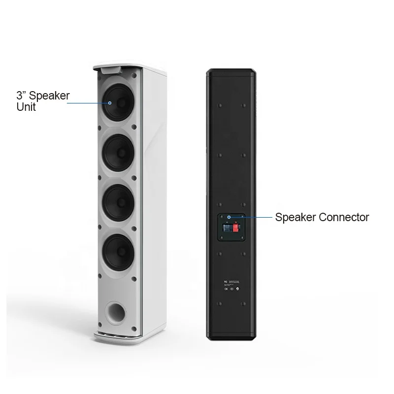 

Professional 100W Column Speaker Powerful Home Theater Sound System With Wooden And Aluminium Construction Passive Line Array