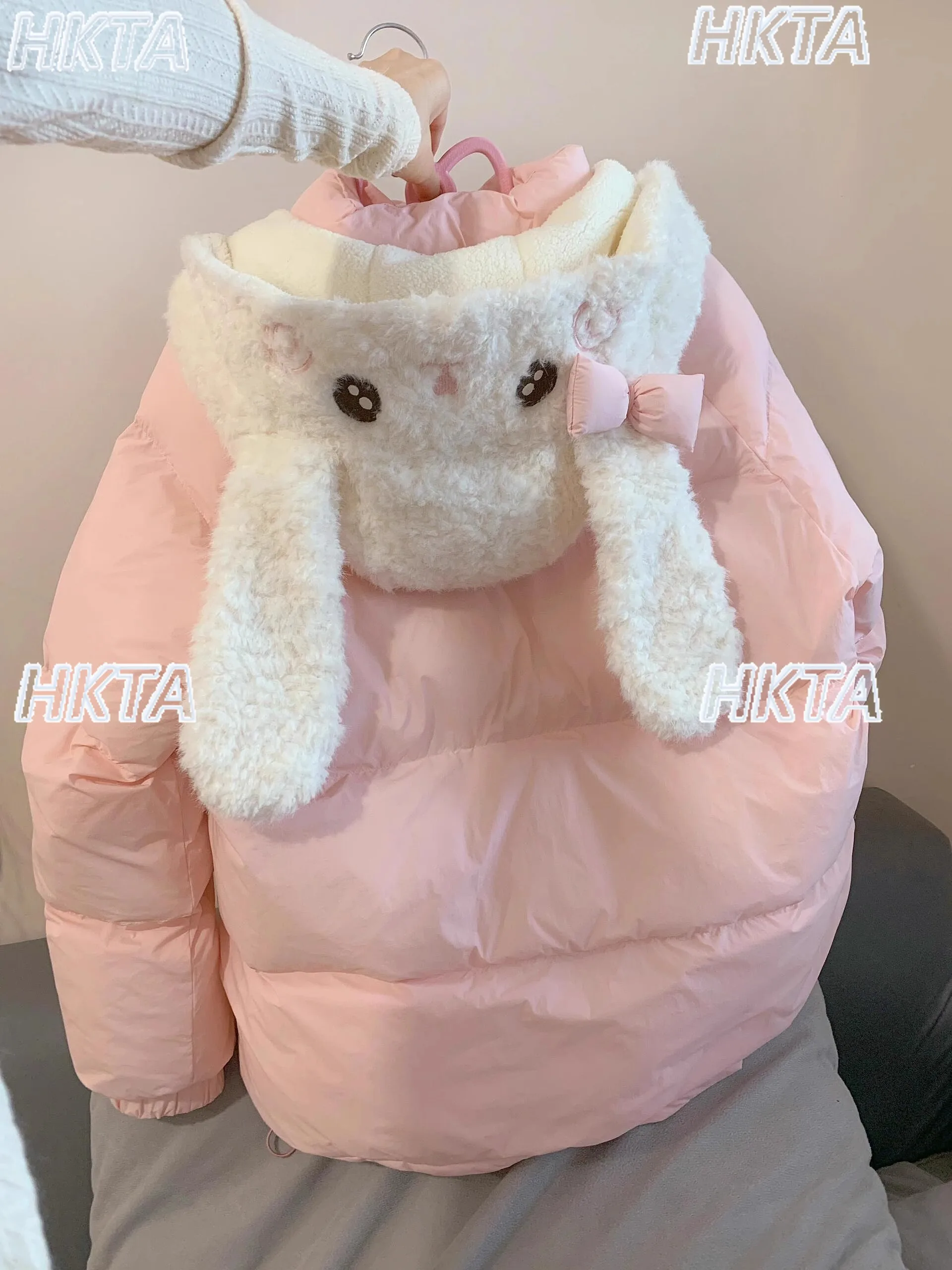 

Милое кавайное хлопковое стеганое пальто с капюшоном и вышивкой, женское мягкое утепленное пальто в стиле Лолиты для девочек, милая хлопковая куртка, парки для женщин