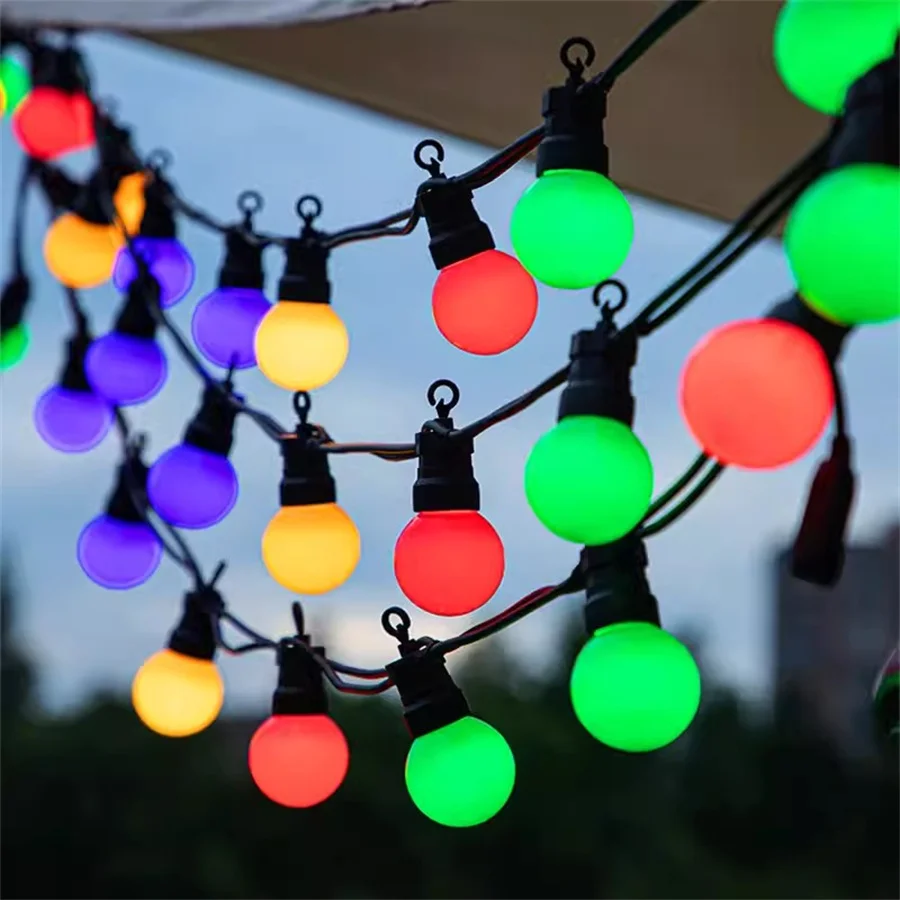 

10/20/30 Globe Fairy Light Festoon G50 LED Globe String Light Outdoor Christmas Garland Light Street Patio Backyard Garden Decor