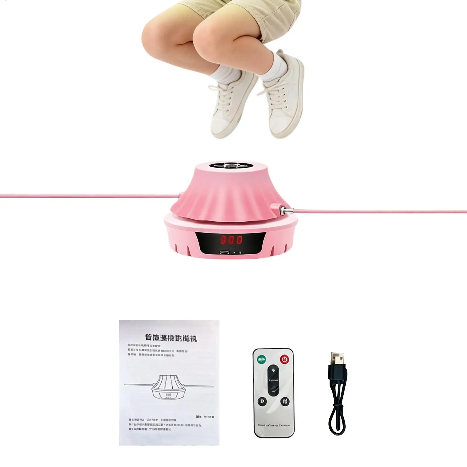 Auto Jump Trainer Lcd Counter Automatic Portable Adults Electric Jump Rope Counter For Kids Adults Family Home Office Gym Indoor