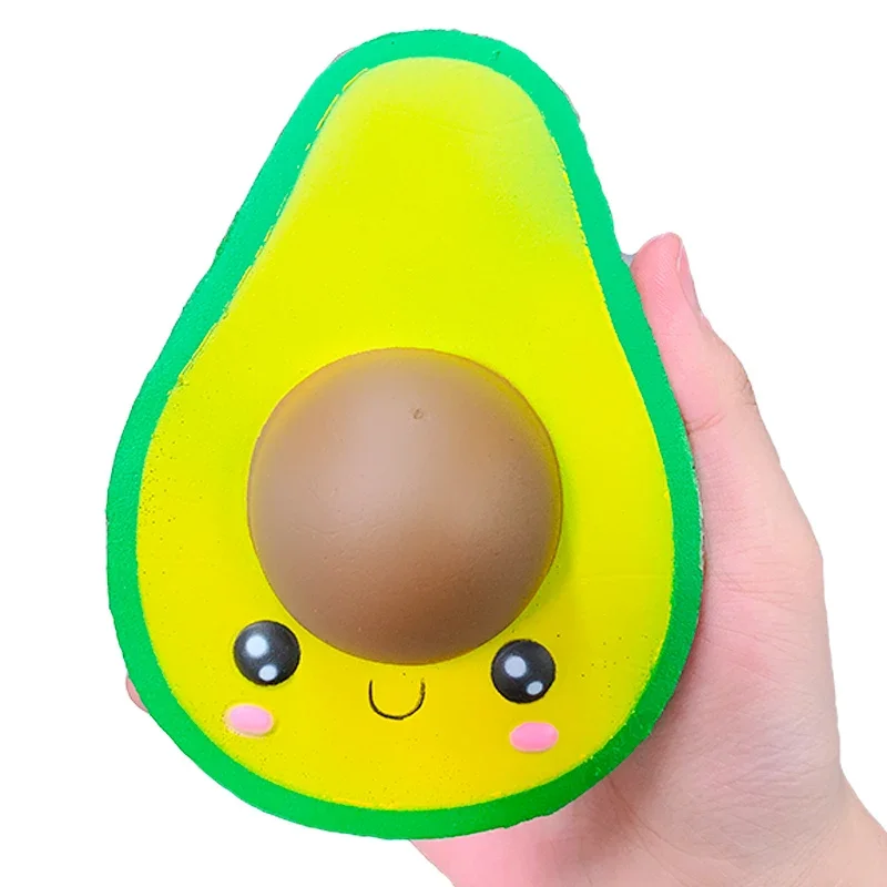 Jumbo aguacate Squishy lindo lento aumento suave juguete para apretar simulación dulce perfumado alivio del estrés para chico bebé regalo de Navidad Toy10 * 13CM
