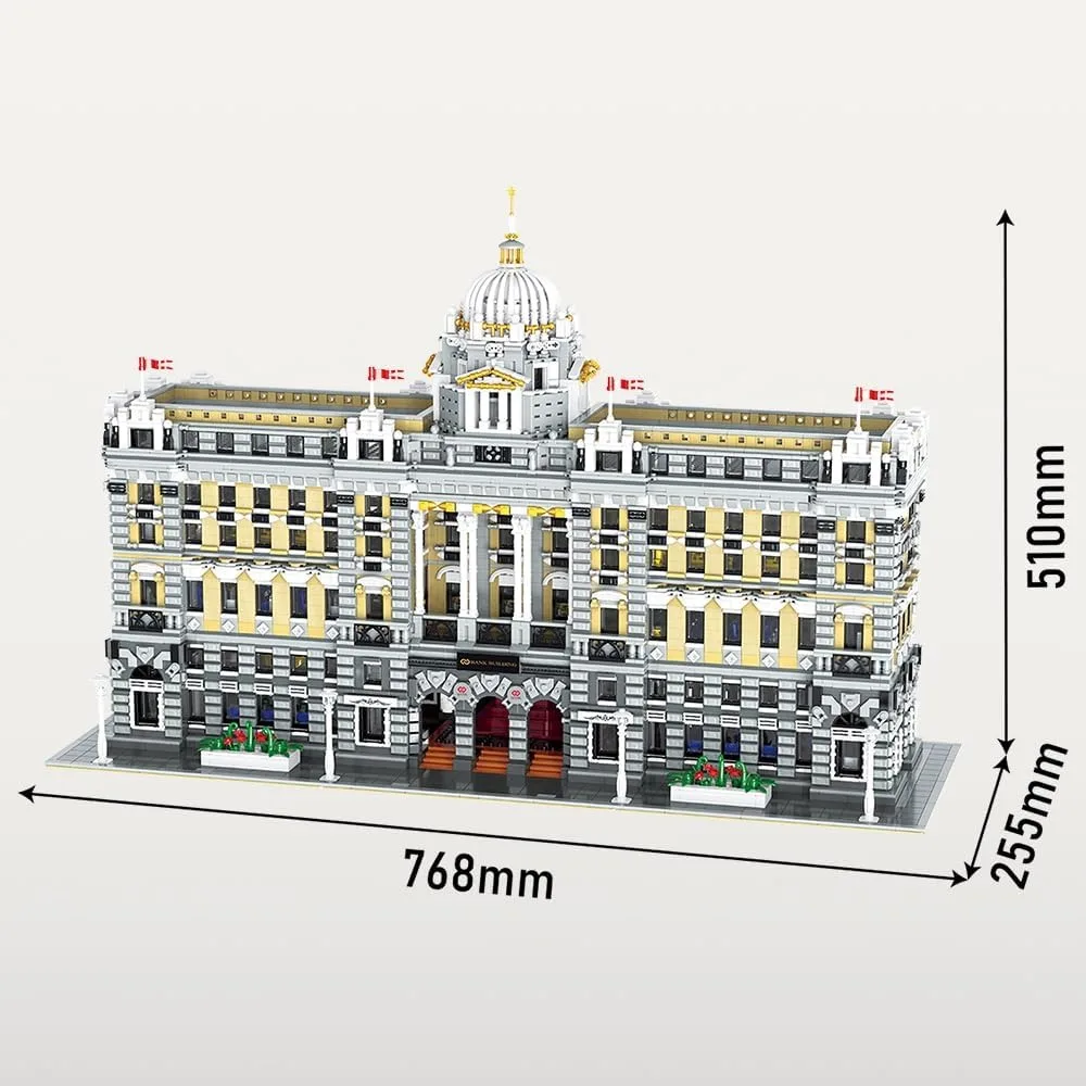 10423PCS MOC Kreative HSBC Bank Bausteine Berühmte Iandmark Gebäude Modulare Modell Kit Sammlung Spielzeug Geschenk für Erwachsene Kinder