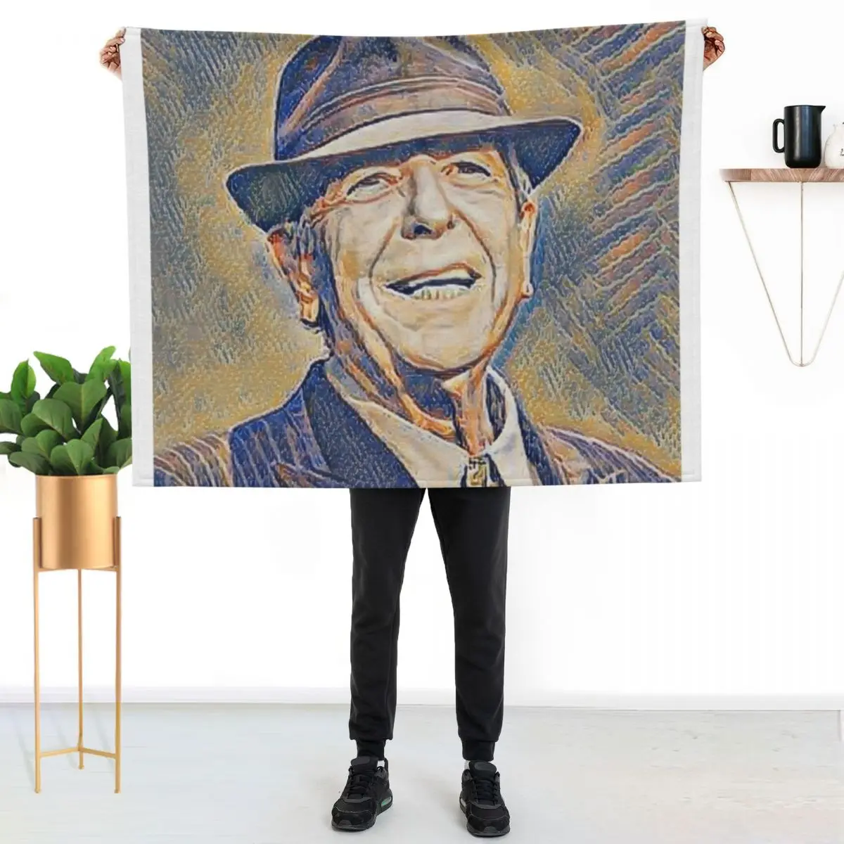 

Leonard Cohen | Var05-02 | High Quality | original digital drawing by Aryan Shahabian Throw Blanket