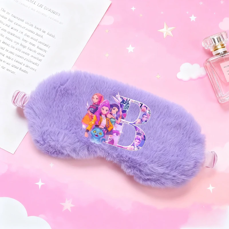 

KPop Demon Hunters Plush Eye Masks Kids Sleeping Mask Girls Soft Sleeping Blindfold Cute Eye Cover Plush Mask Cute Eyepatch Gift