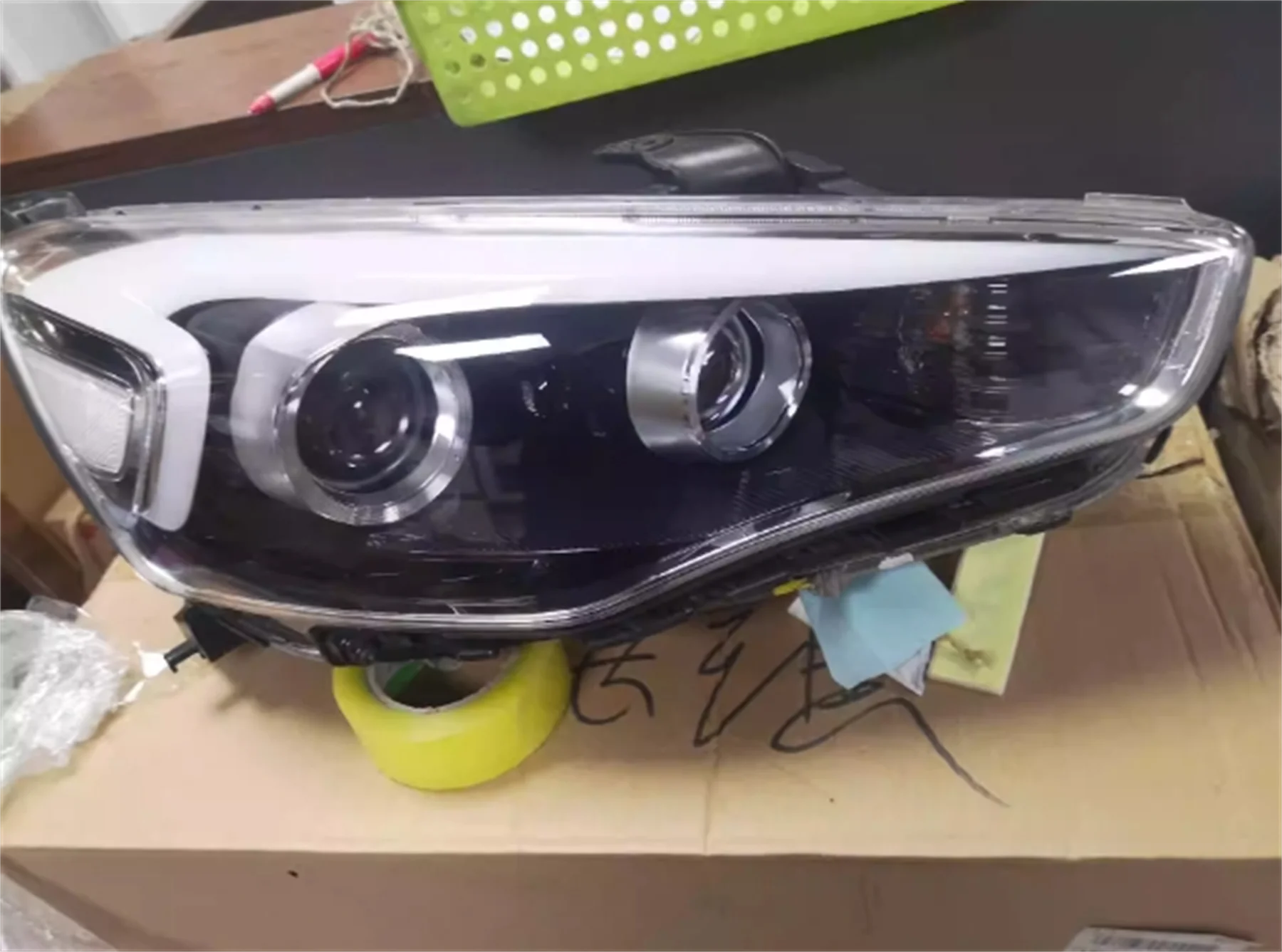 Car Front LED Headlamp Headlight for Kia Cadenza DRL Daytime Running Light Turn signal