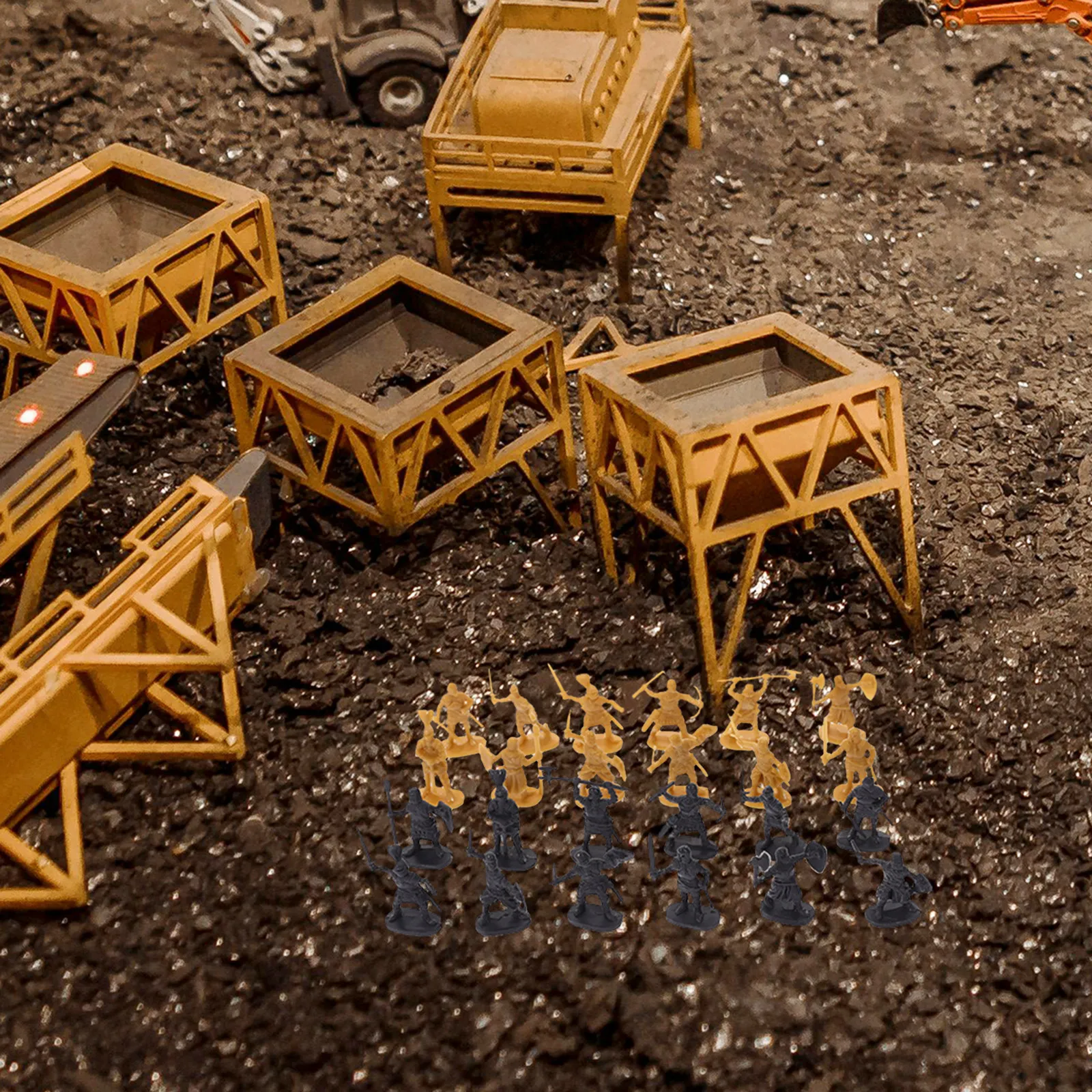 

200Pcs Mini Soldier Models Realistic Military Action Figures for Diorama Scene Decor Small People Figurines Sand Table Display