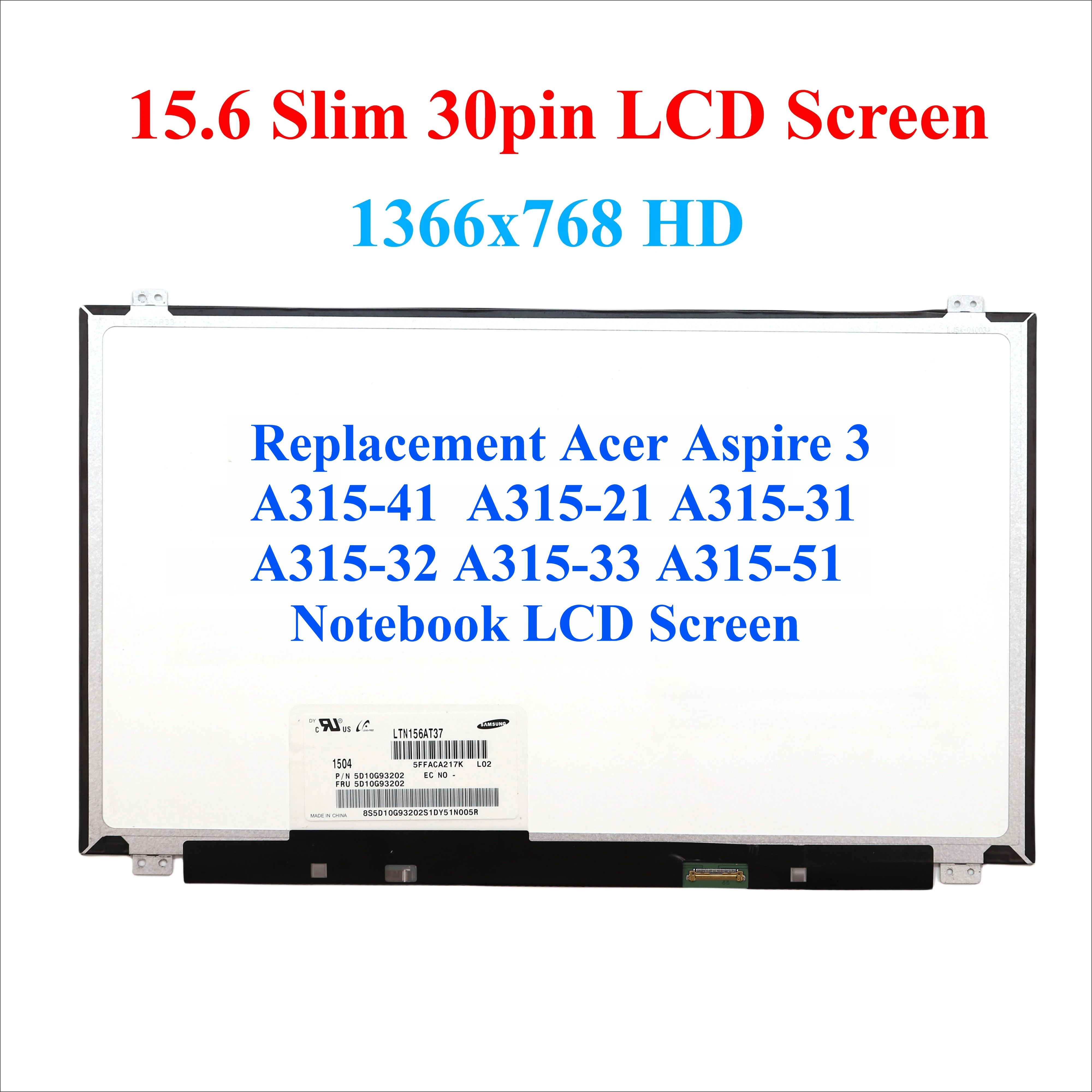 

For Acer Aspire 3 A315-41 A315-21 A315-31 A315-32 A315-33 A315-51 Notebook LCD Screen
