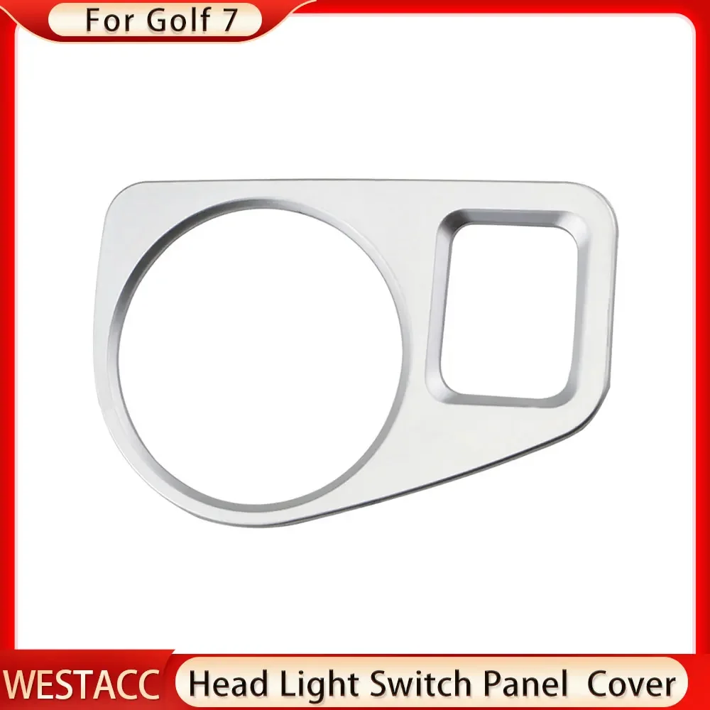 Car Headlight Swtich Panel Cover Sticker for Volkswagen VW Golf 7 7.5 MK7 MK7.5 2013 2014 2015 2016 2017 2018 2019 Accessories