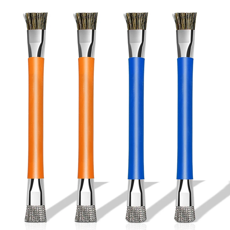 

﻿ ESD-Safe Double Ended PCB Cleaning Brush, with Stiff Bristle & & Steel Wire for Solder Pad and Phone Repair,1Piece