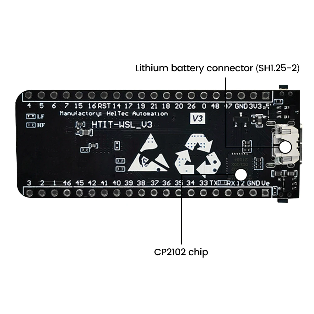 Imagem -04 - Placa de Desenvolvimento Lite sem Fio tipo c Esp32 Mais Lora v3 Compatível com Esp32-s3 Node 433510mhz 863-928mhz