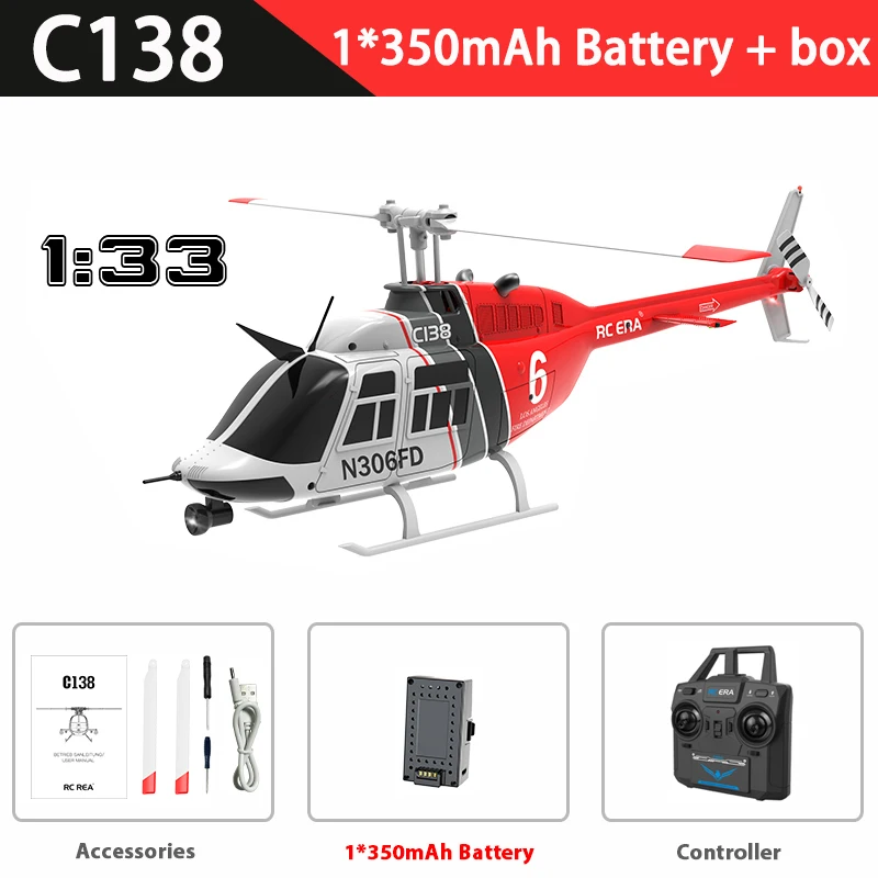 RC ERA C138 BELL 206 RCヘリコプター ジェットレンジャー 6軸ジャイロ