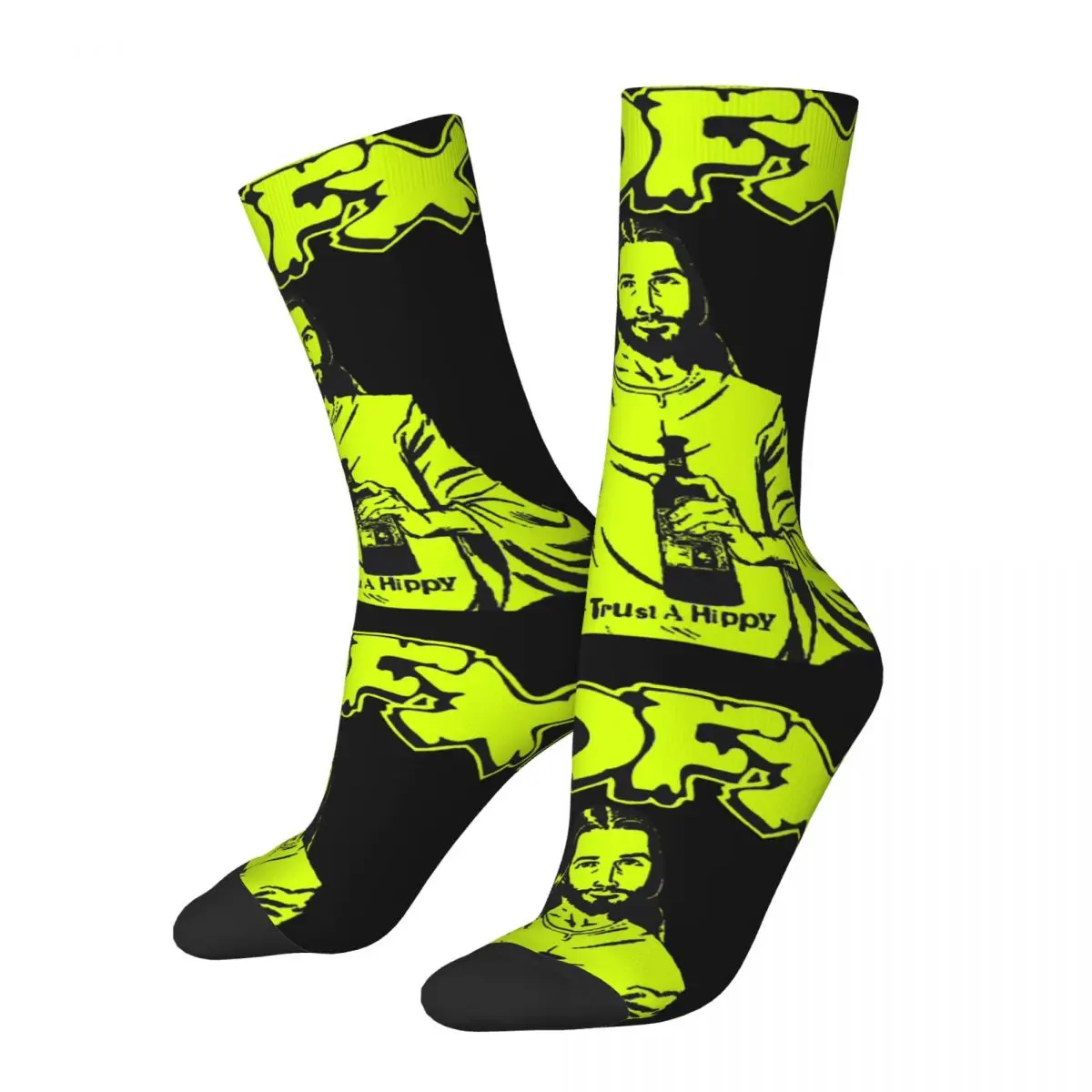 Divertente Happy Never Trust calzini da uomo Vintage Harajuku N-Nofx Hip Hop novità Casual Crew Crazy Sock Gift stampato