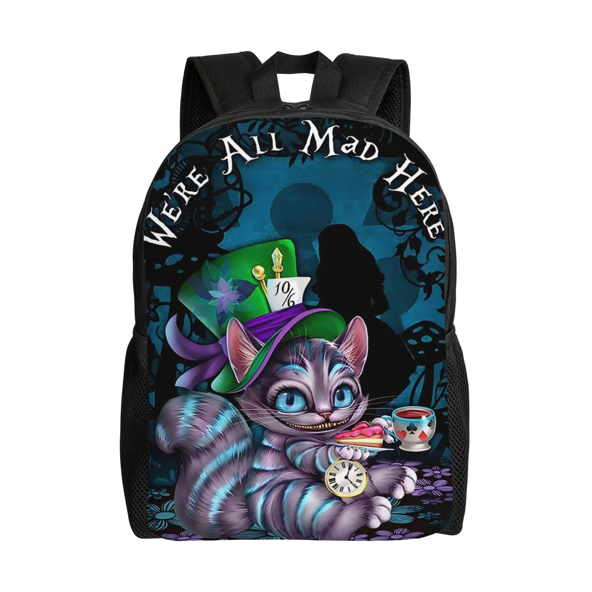 

1Piece Disney Sit Daypack Alice In Wonderland Cheshire Cat For Women Backpack New Semester Starts