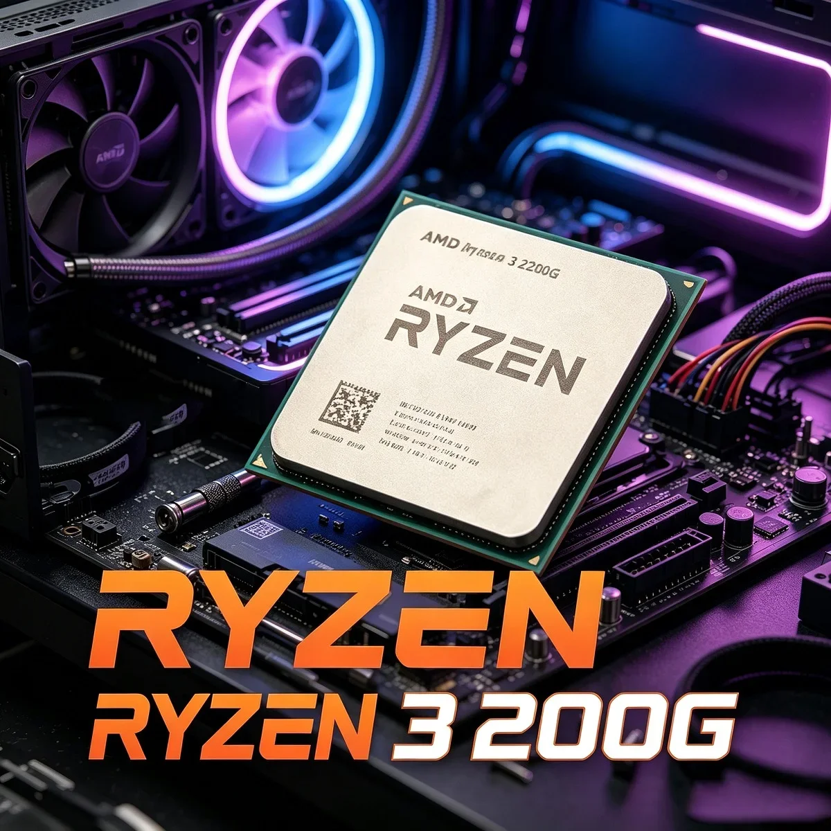 AMD Ryzen 3 2200G R3 2200G CPU Processor 4 Core 4 Thread 3.5GHz Base 3.7GHz Boost Socket AM4 14nm Vega 8 Graphics Tray Pro