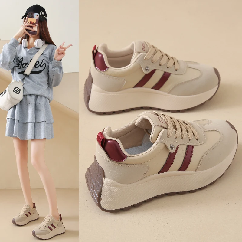

Breathable Mesh Platform Sneakers for Women 4cm Thick Sole Comfortable Walking Shoes Non Slip Fashion Athletic Footwear