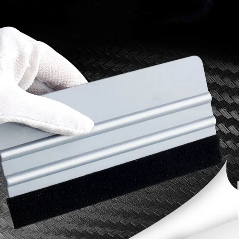 1Pcs Car Stickers Film Install Squeegee Vinyl Carbon Fiber Scraper with Felt Squeegee Tool Film Wrapping Car Wrap Tools 10x7cm