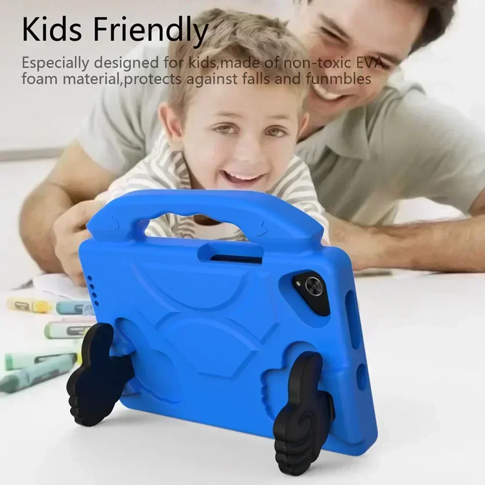 Casing Tablet Samsung Galaxy Tab A 2019 8.0 inci, SM-T295 SM-T290 tidak beracun busa EVA tahan guncangan sandaran untuk anak-anak