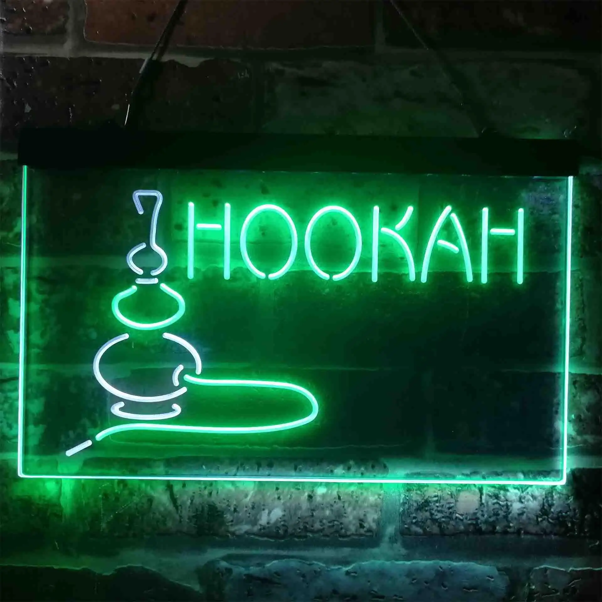 

HOOKAH. Smoke Bar Dual Color Led Neon Sign st6-i3906