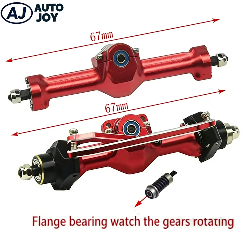 

AUTOJOY SCX30 Aluminum Front/Rear Axle with Brass Kunckles/Steering Link/Gear/Bearing/CVD Whole Set for SCX30 Cars Upgrade Parts