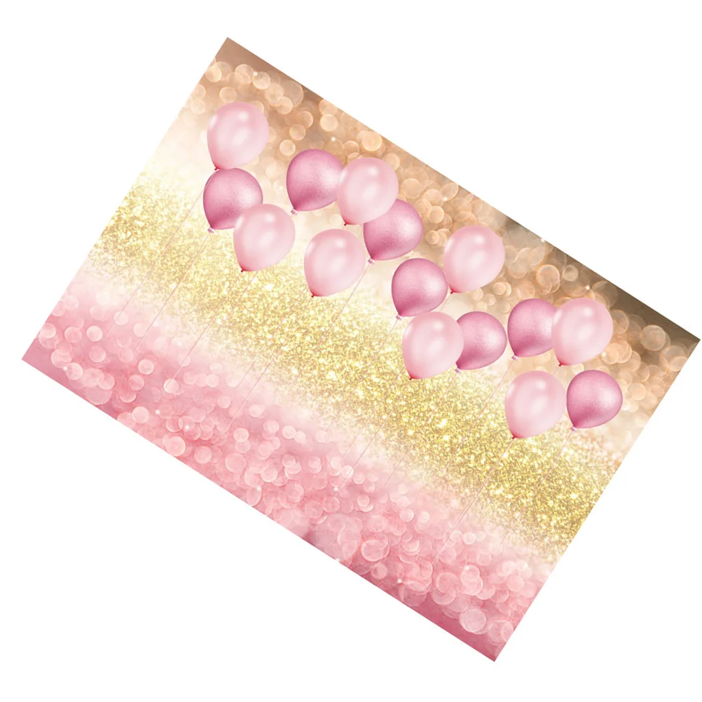 

1Pcs Photography Background Cloth Pink Balloon Facula Pattern Photo Backdrop Decor Video Shoot Photography Background Cloth