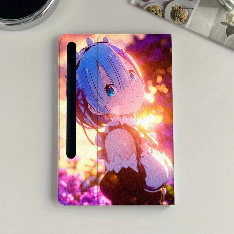 Rem Art شعبية جميلة لسامسونج غالاكسي تاب S9 S10 S6 S7 S8 FE زائد لايت بوصة غطاء قابل للطي اللوحي #2