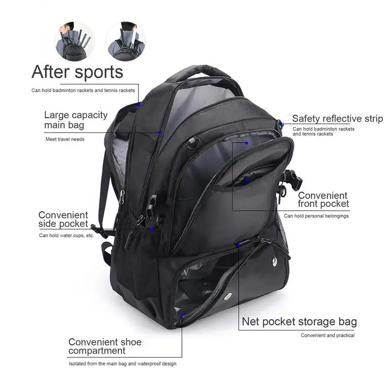 حقيبة كرة السلة مع منظم الكرة للجنسين، حقيبة تنظيم الكرة، حقيبة ظهر لكرة القدم مع عربة الأحذية للمنزل والرياضات الخارجية والمشي لمسافات طويلة