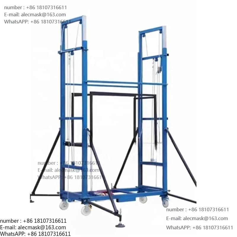

Heavy-duty portable electric scaffold lift with a capacity of 500 kg, foldable structure for efficient vertical operation