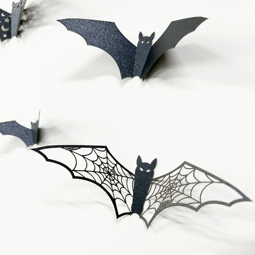 Halloween Bat Decorations for Doorways,Hollow Bat Wall Decorations,3D Non-adhesive Paper Bat Wall Stickers wall decoration