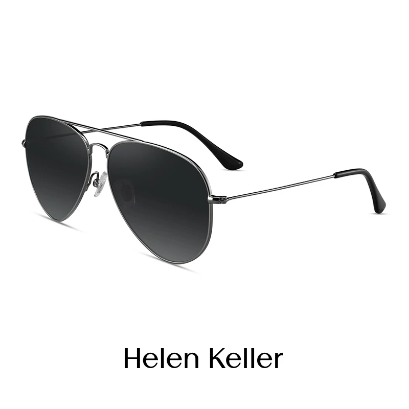 

Helen Keller Pilot Sunglasses Polarized Retro Men's Sunglasses Driving Toad Glasses Myopia UV Protection 1284
