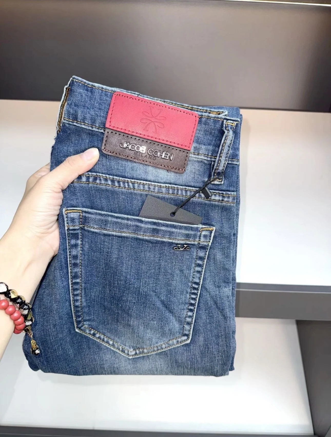 

OECHSLI Jeans Thin Cotton Men 2026 Spring Summer new breathable embroidery zipper quality straight Big size 28-38 long Pants