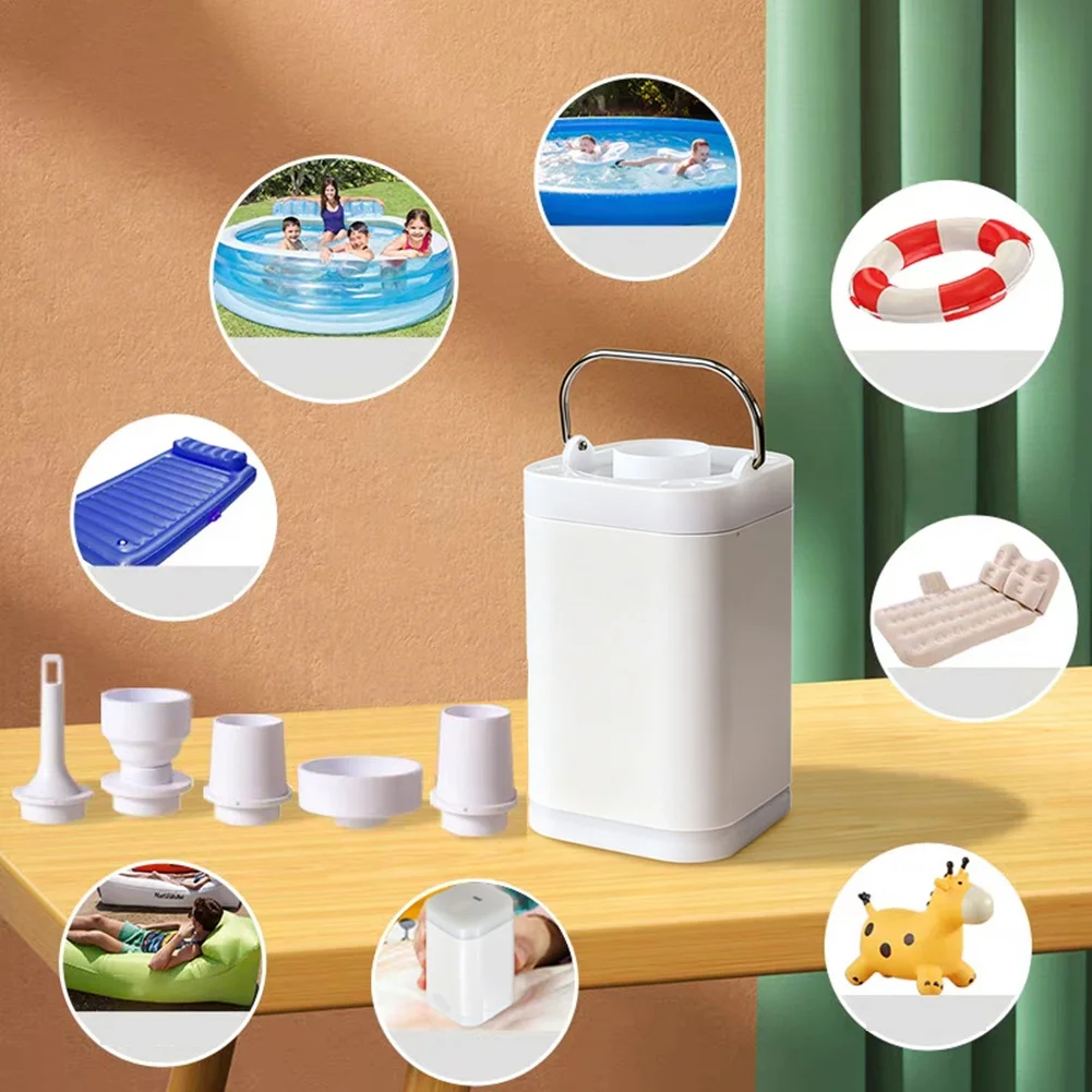 Air Pump with 1500mAh Battery for Pool Floats, Air Beds, and More