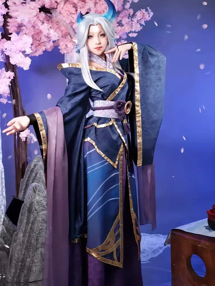 

Game LOL Spirit Blossom Alune Cosplay Costume Alune Kimono Uniform Suit Halloween Carnival Party Role Play Clothing