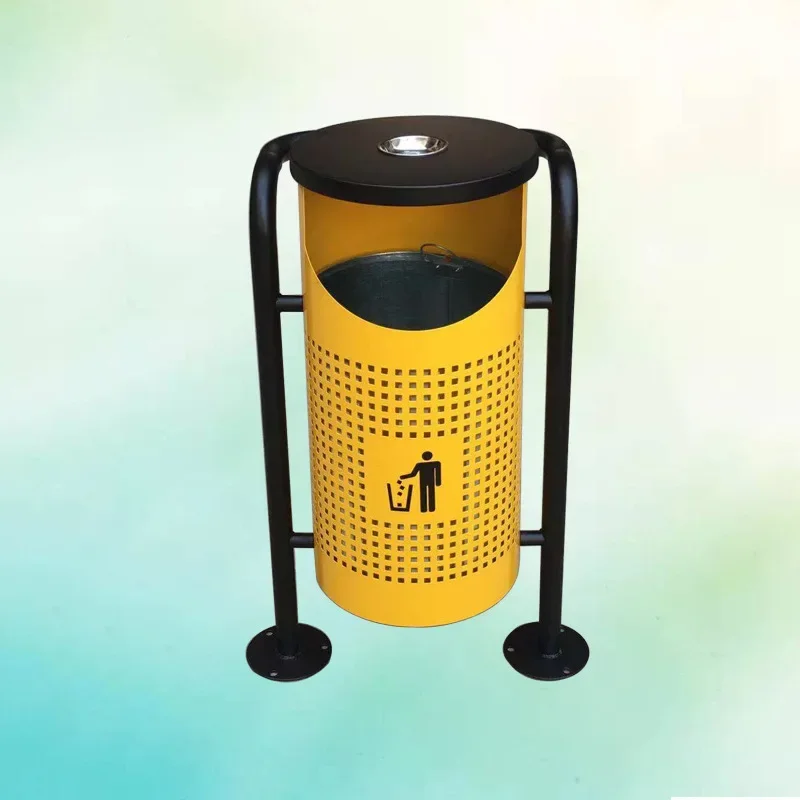 Outdoor peel bucket Outdoor sorting trash can Large hotel stainless steel outdoor bucket for shopping malls Large capacity envir