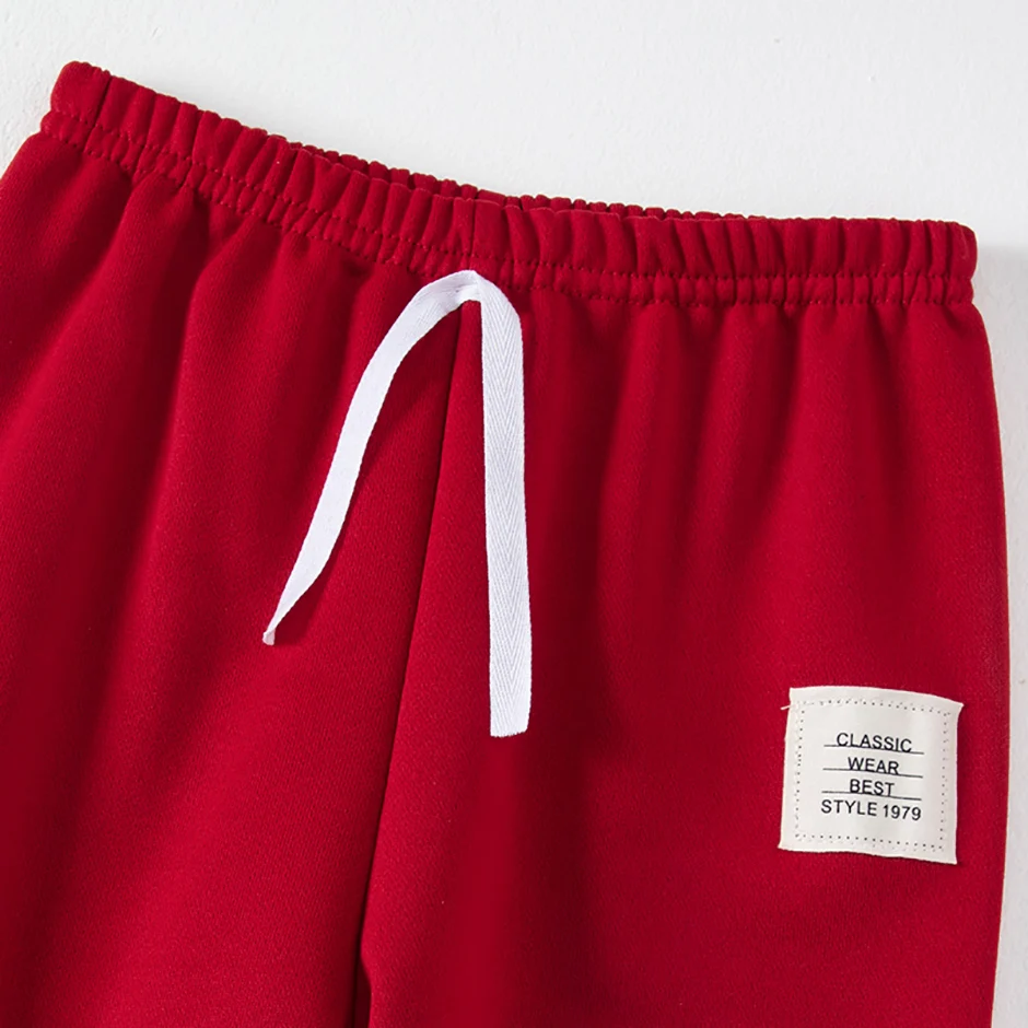 1/3/6 Pcs Children's Solid Color Drawstring Strap Shorts Boy Casual Fashion Pants Girl Joker Comfortable Elastic Waist Pants – Detail 17