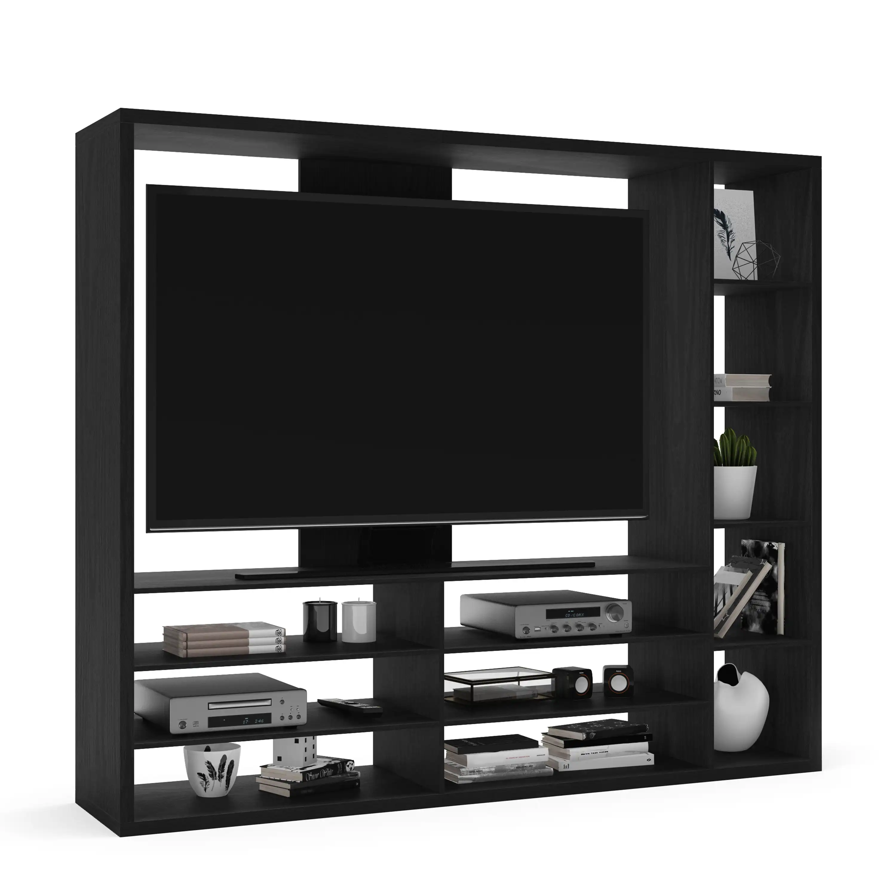 Modern Vibe Entertainment Center per tv fino a 55 ", nero