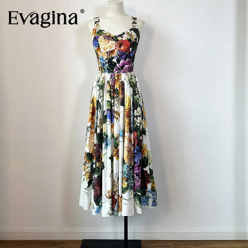 

Evagina 2023, весна и лето, масляный цветной цветочный принт, отпуск, отдых, короткий корсет для похудения