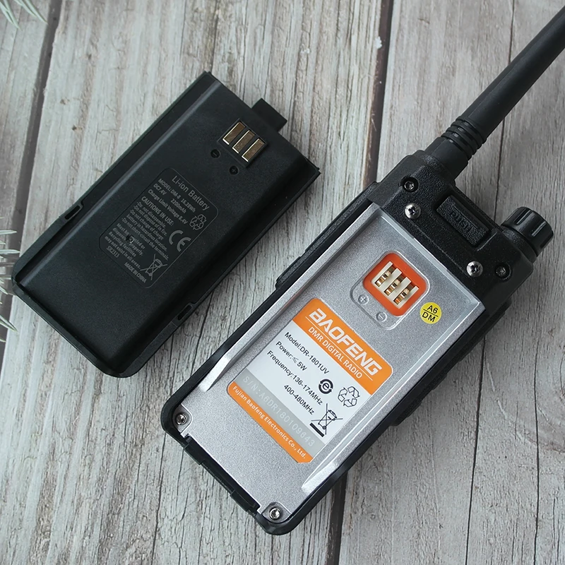 Baofeng DR-1801 DMR Walkie Talkie Digital doble ranura de tiempo nivel analógico 1 y 2 banda Dual de largo alcance 1024CH DM-1801 Ham Radio bidireccional