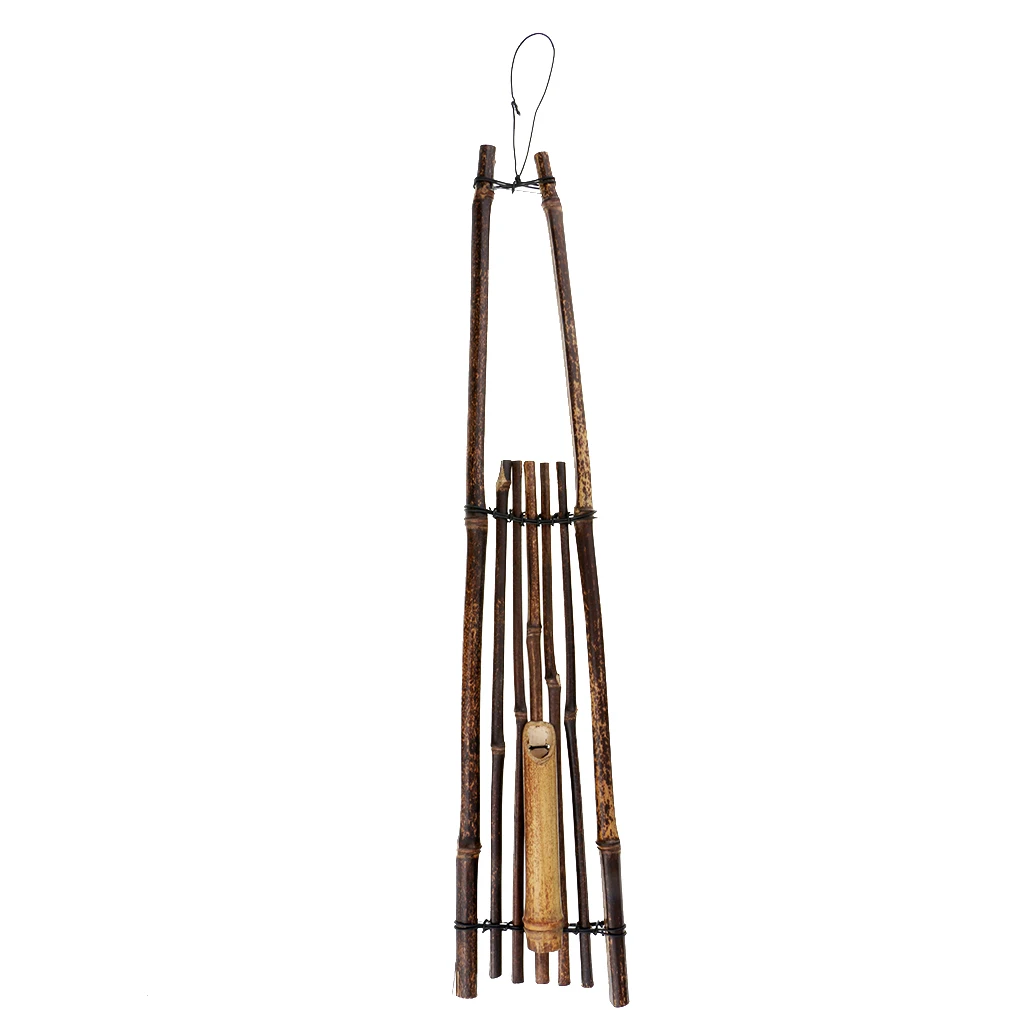 Wall Hanging Bamboo Vase Japanese Decorative Flower Vase for Japandi Home Decoration and Greenery