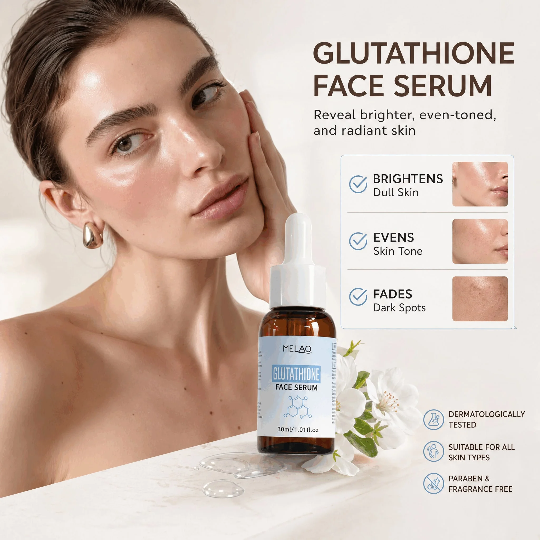 멜라오 글루타치온 페이스 세럼, 수분 공급 및 영양 공 - Skincare Niacinamide 리뷰 및 가격