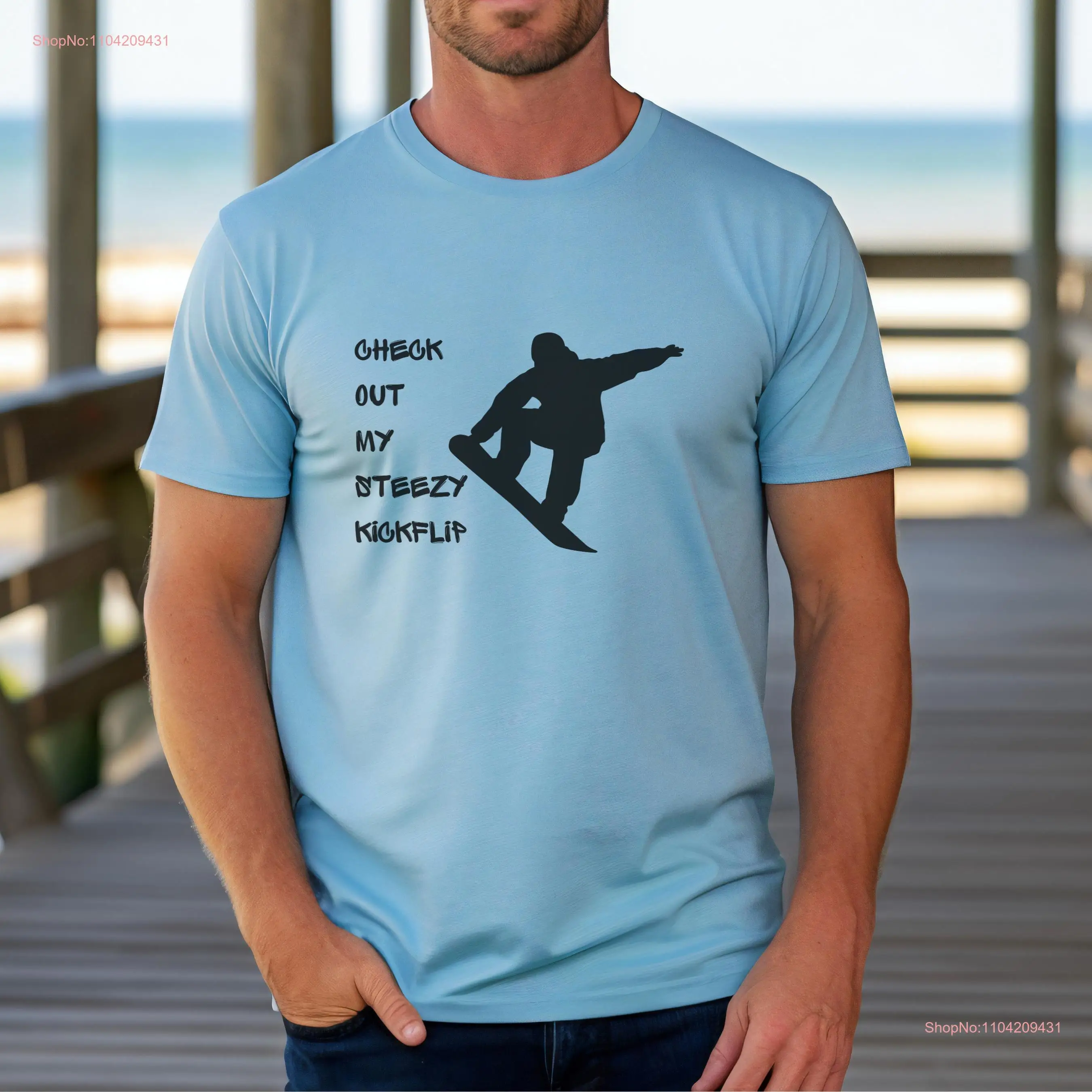 Steezy Kickflip Snowboarder T shirt Snowboarding Trick Enthusiast Winter Sports Apparel Ski Gear Ideas for Snowboarders