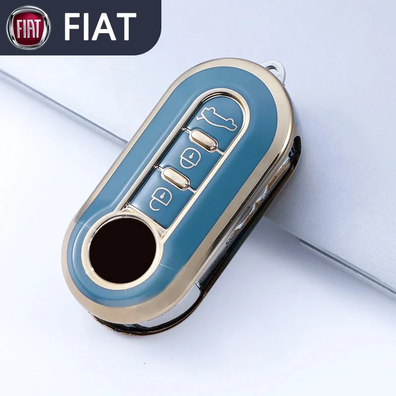 

Fashion TPU Car Remote Key Case Cover Protection Key Bag For FIAT 500 Ducato Punto Panda Lancia Musa Auto Shell Fob Accessories