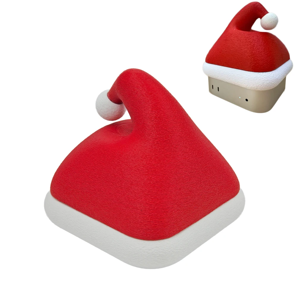 Suitable for 2024 mac mini m4 Christmas hat shape 3D printing dust cover