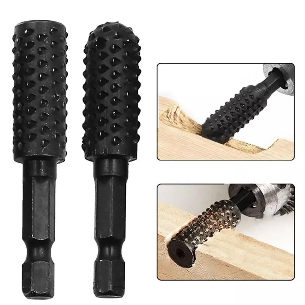 10Pcs Rotary Rasp File Set 1/4 Inch Hex Shank Rotary Burrs For Woodworking Carving Rubber Deburring Shaping Grooving