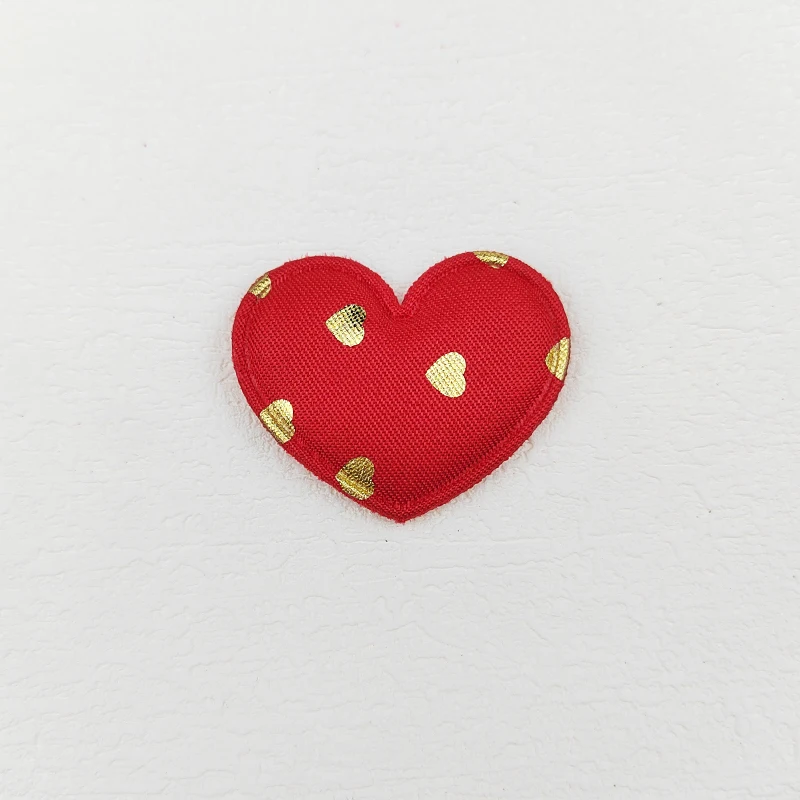 60 Stück Goldene Polka-Dot-Herz-Applikationen für Kinder-Haarbänder, Haarspangen, Schuhe, Hüte, Dekorationsaufnäher – Detail 12
