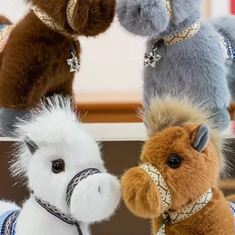 Chaveiro de pelúcia de pônei agradável; Boneca de pelúcia de desenho animado e bolsa de estudante pingente porta-chaves presentes